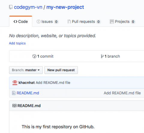 [Thực hành] Tạo dự án mới trên GitHub - CodeGym