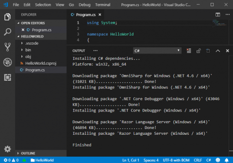 Làm quen với lập trình C# và cách sử dụng Visual Studio Code