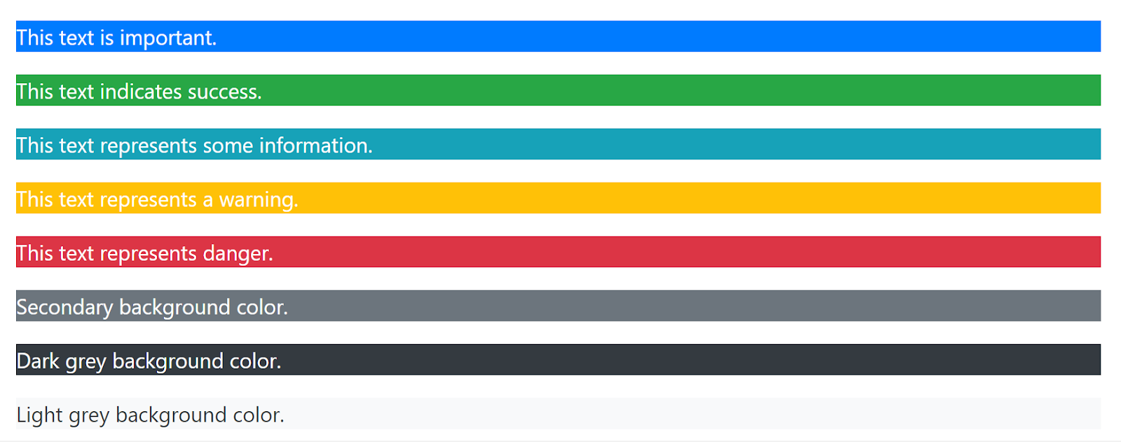 Màu sắc trong Bootstrap 4