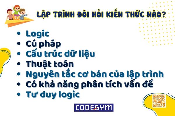 Các kiến thức lập trình cho học sinh cấp 2