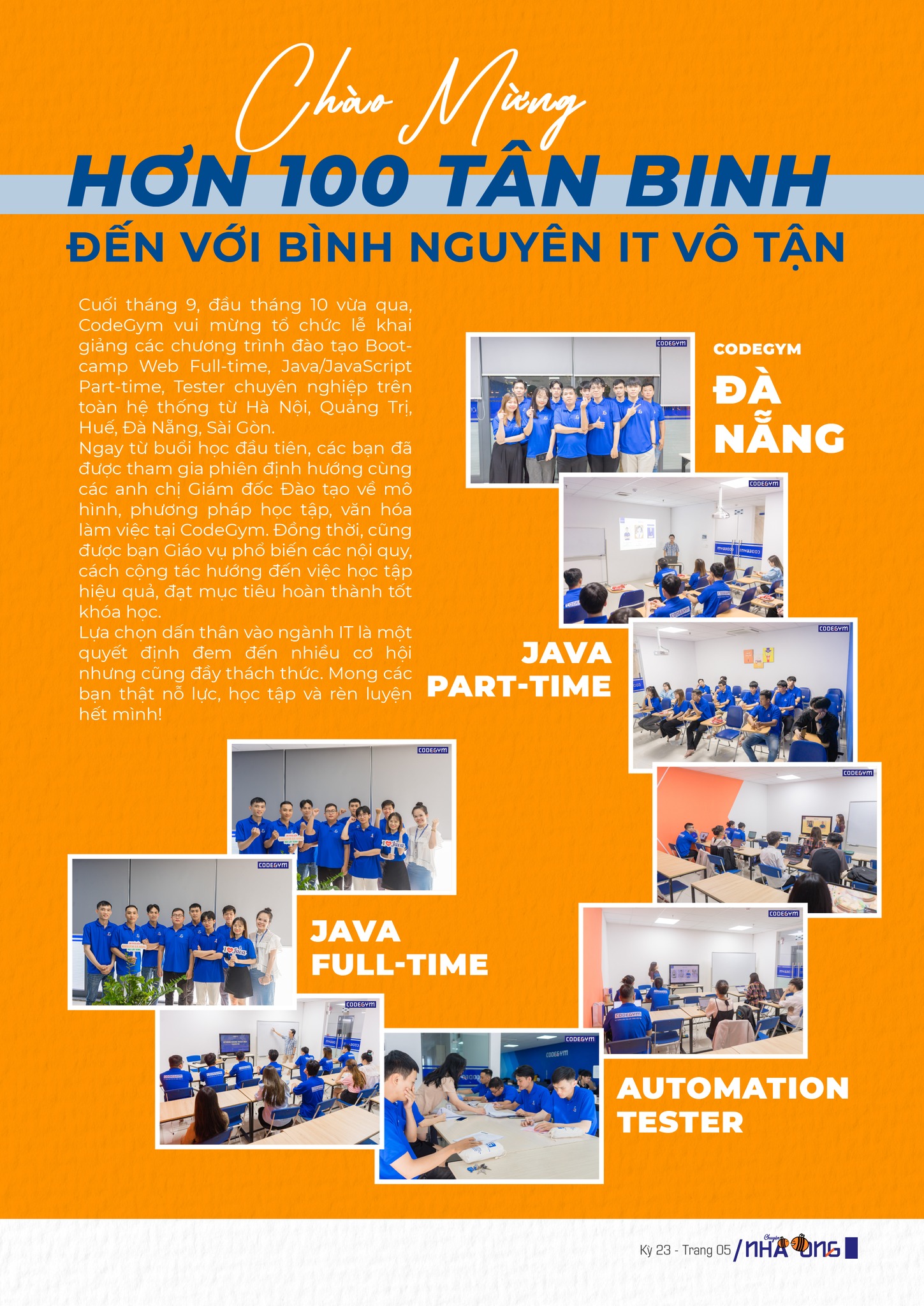 Lễ khai giảng cùng các tân học viên CodeGym tại Đà Nẵng