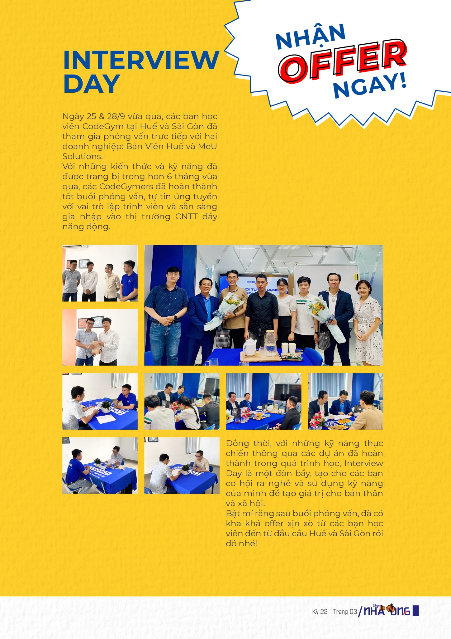 Ngày hội phỏng vấn Lập trình tại CodeGym Huế và CodeGym Sài Gòn