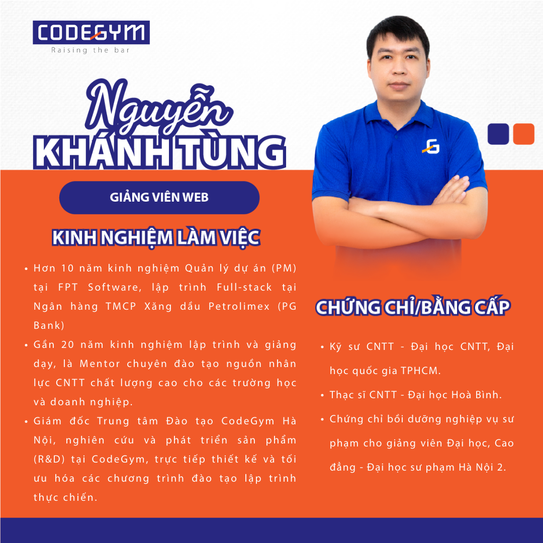 Giảng viên CodeGym Nguyễn Khánh Tùng