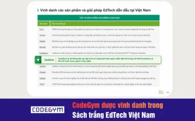 CodeGym được vinh danh trong Sách trắng EdTech Việt Nam, khẳng định vị thế hệ thống đào tạo lập trình hàng đầu