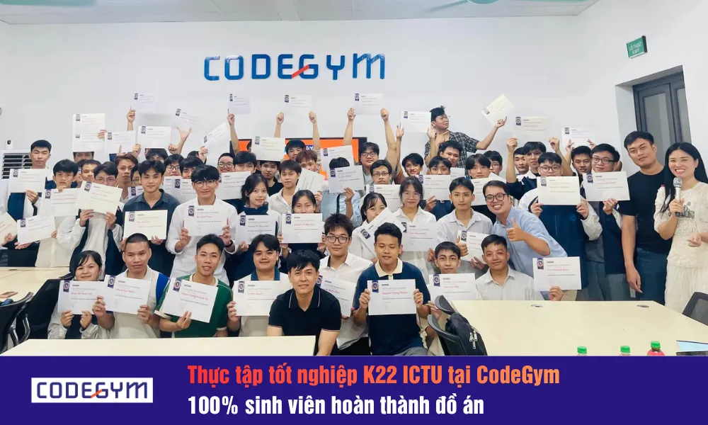 Kết thúc hành trình thực tập tốt nghiệp K22 ICTU tại CodeGym: 100% sinh viên hoàn thành đồ án